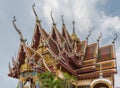 Roof of Wat Laem Suwannaram Chinese Buddhist Temple, Ko Samui Island, Thailand Royalty Free Stock Photo