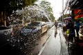 KO SAMUI, THAILAND - APRIL 13: Unidentified people shower water on Songkran Festival