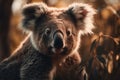 koala on the background of australian nature, animals of australia. ai generative Royalty Free Stock Photo