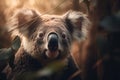 koala on the background of australian nature, animals of australia. ai generative Royalty Free Stock Photo