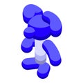 Koala balloon icon isometric vector. Animal toy