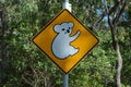 Koala bear road sign, Australia Royalty Free Stock Photo