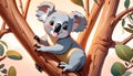 Koala teddy bear tree child book toddler zoo friend Royalty Free Stock Photo