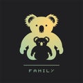 Koala family symbol