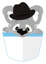 Koala in hat