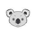 Koala head silhouette Logo clip art
