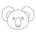 Koala icon, outline style