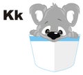 Koala and letters k