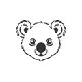 Koala Logo of animal face clip art