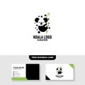 Koala Logo Vector Template, Free Business Card