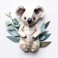 Koala Paper Art: Angled Compositions With Earthy Palettes