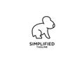 Koala set outline line bear set black gold color outline line set silhouette logo icon designs vector