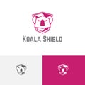 Koala Shield Marsupial Animal Game Business Nature Protection Logo