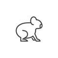 Koala side view line icon