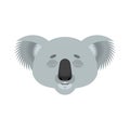 Koala sleeping emoji. koala bear asleep emotions avatar. Beast dormant. Vector illustration