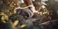 A koala snoozing in a eucalyptus tree, embodying peace and tranquility, concept of Nature's Calm, created with