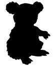 Koala vector illustration black silhouette