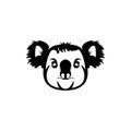 Koala head silhouette. eco logo