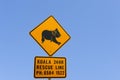 Koala warning sign,koala traffic warn sign, Australia