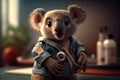 koala wearing nurse uniform