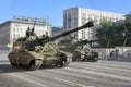 Koalitsiya-SV 152mm Self-Propelled Howitzers on Tverskaya Street