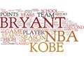Kobe Bryant Nba Superstar Word Cloud Concept