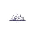 Japan Kobe cityscape skyline vector logo Royalty Free Stock Photo