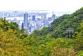 Kobe cityscape and skyline, Kobe Port Island and Kobe Airport in Osaka Bay seen from Nunobiki Herb Garden on Mount Rokko in Kobe, Royalty Free Stock Photo