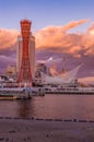 Kobe Port Tower and Meriken Park, waterfront of Kobe, Hyogo Prefecture, Japan