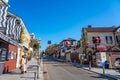 Kobe Kitano Ijinkan Gai street (Kitano-cho and Yamamoto-dori street) in sunny day Royalty Free Stock Photo