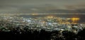 Kobe night city scape from the Rokko mountain view, Kunsai, Japan. Royalty Free Stock Photo