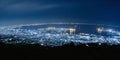 Kobe Night View from Mt. Maya (Mayayama) in Kobe, Japan. Royalty Free Stock Photo