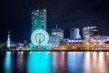 Kobe, 23 Nov., Night view of the Kobe harborland and colorful li