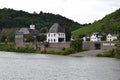 Kobern-Gondorf, Germany - 08 06 2021: drive through castle Oberburg at the Mosel