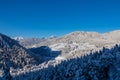 Kobesnock - Panoramic view of snow covered Julian Alps and Jof di Montasio seen from Bad Bleiberg