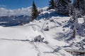 Kobesnock - Ski tour trail leading to Kobesnock in Bad Bleiberg, Carinthia, Austria, Europe