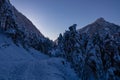 Kobesnock - Winter wonderland landscape in Bleiberger Erzberg mountain, Bad Bleiberg, Carinthia, Austria, Europe