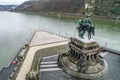 Koblenz City Germany historic monument German Corner aerial where the rivers rhine and mosele flow together Royalty Free Stock Photo