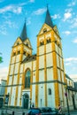 KOBLENZ, GERMANY, AUGUST 13, 2018: Florinskirche in the center of Koblenz in Germany Royalty Free Stock Photo