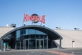 Entrance and facade of the local Kinopolis cinema. Kinopolis is a chain of cinemas in more