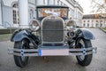 Koblenz Germany 12.12.2019 Oldtimer old antique Ford Typ A Tudor Sedan, built at year 1928 during a Wedding Decorated Royalty Free Stock Photo