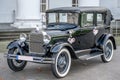 Koblenz Germany 12.12.2019 Oldtimer old antique Ford Typ A Tudor Sedan, built at year 1928 during a Wedding Decorated Royalty Free Stock Photo