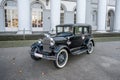 Koblenz Germany 12.12.2019 Oldtimer old antique Ford Typ A Tudor Sedan, built at year 1928 during a Wedding Decorated Royalty Free Stock Photo