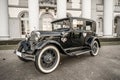 Koblenz Germany 12.12.2019 Oldtimer old antique Ford Typ A Tudor Sedan, built at year 1928 during a Wedding Decorated Royalty Free Stock Photo