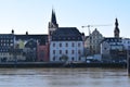 Koblenz, Germany - 02 27 2022: old town Mosel side with Florinskirche Royalty Free Stock Photo