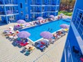 Koblevo, Ukraine - August 22, 2021: Hotel Agata Breeze on the Black Sea