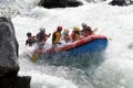 White water rafting on the rapids of river