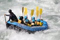 White water rafting on the rapids of river Royalty Free Stock Photo