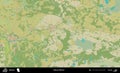 Kobryn District, Belarus. Topographic Humanitarian Royalty Free Stock Photo