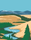 Kobuk Valley National Park in Arctic region of northwestern Alaska United States WPA Poster Art Color